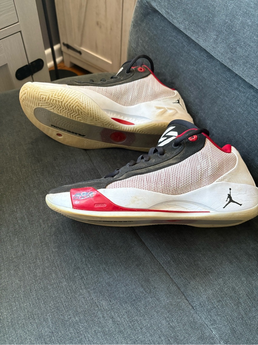 Jordan Men’s Athletic Shoes - White/Red/Black